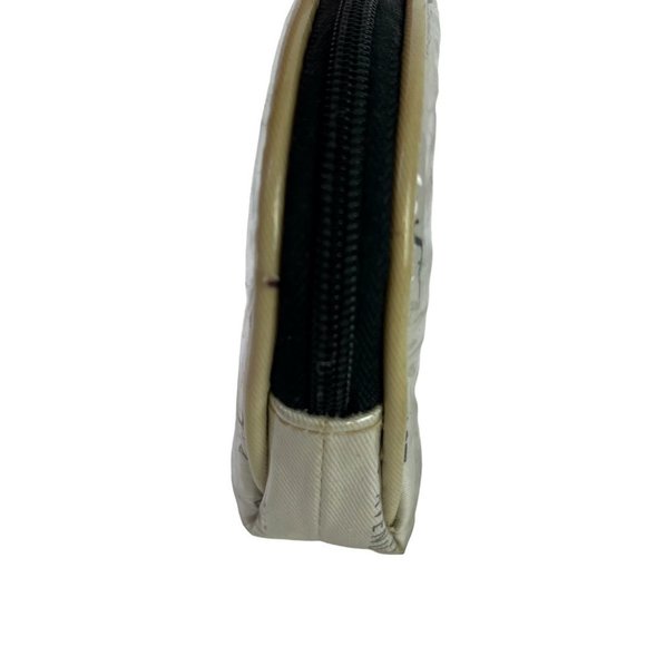 Saks Fifth Avenue Logo Full Zip Coin Purse Plastic Full Zip Cosmetic Bag Tote - Picture 13 of 16